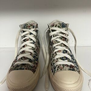 Floral tapestry converse